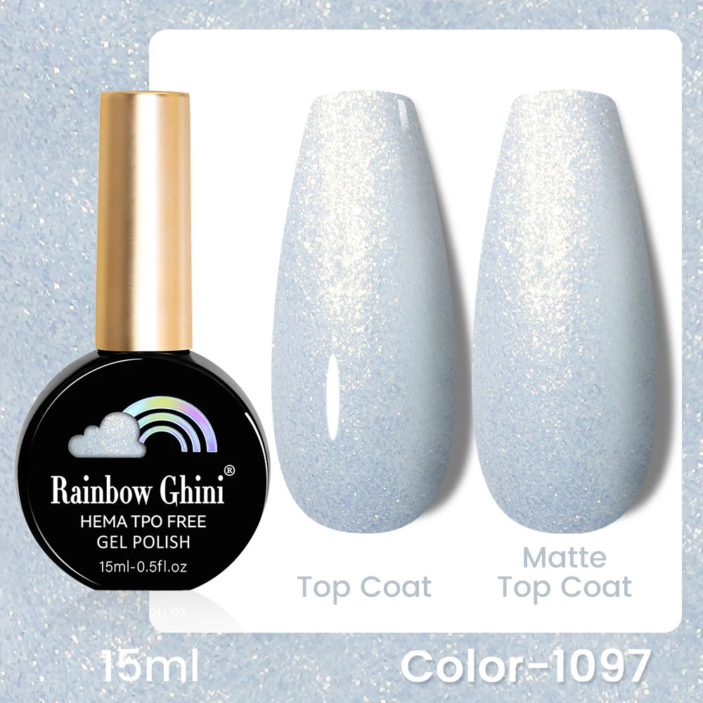 RG 15ML 146Colors HEMA&TPO Free Long Lasting Nail Polish Colorful UV Nail Gel Top Base Coat Supplies For Professional Manicure