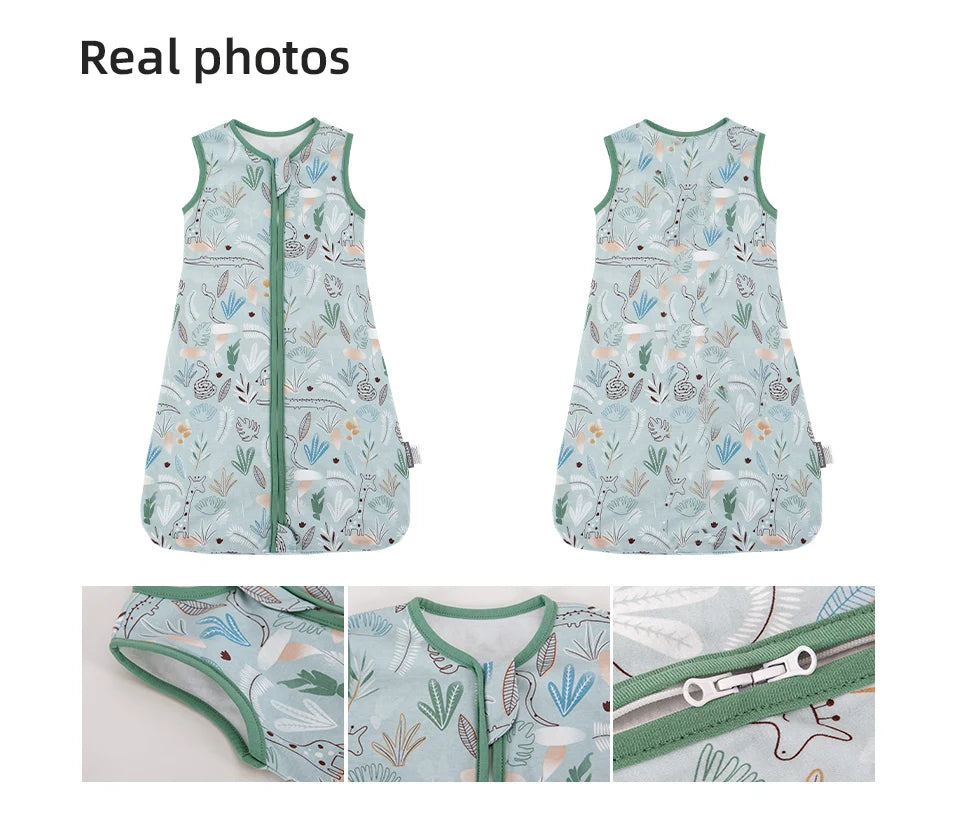 Sleeping Bags For Baby 3-18Months Summer Thin Baby One-Piece Sleepwear Cute Bear Print Cartoon Sleepsack Anti-Kick Blanket