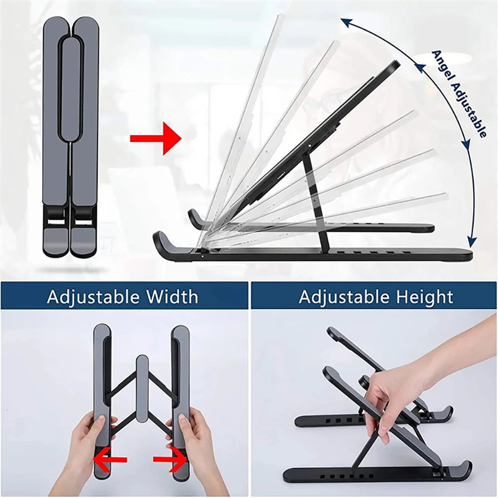 Foldable Laptop Stand Adjustable Portable Notebook Bracket Support Base Aluminum Alloy Holder For Macbook Laptop PC Accessories
