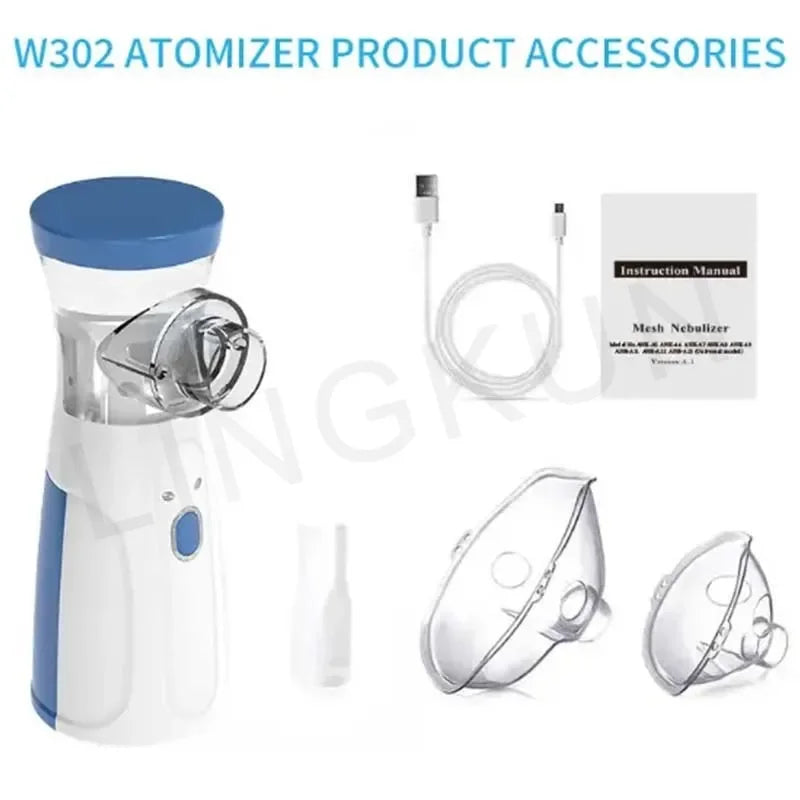 Atomizer Health Care Products Fingertip Pulse Blood Oxygen Portable Nebulizer Mesh Nebulizer Handheld Medical Asthma Inhaler