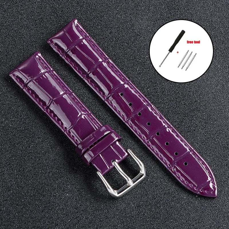 Leather Watchband for Men Women Universal Replacement Leather Watch Strap 12mm 14mm 16mm 18mm 19mm 20mm 21mm 22mm Soft Bracelets