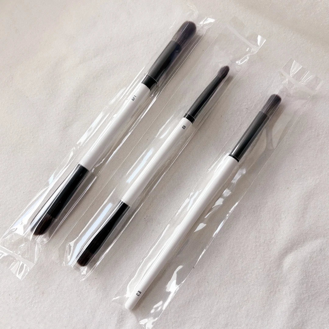 F4 Dual-Ended Foundation Face Brush Double-ended Powder Blush Contour and Eyeshadow Concealer Makeup Brushes