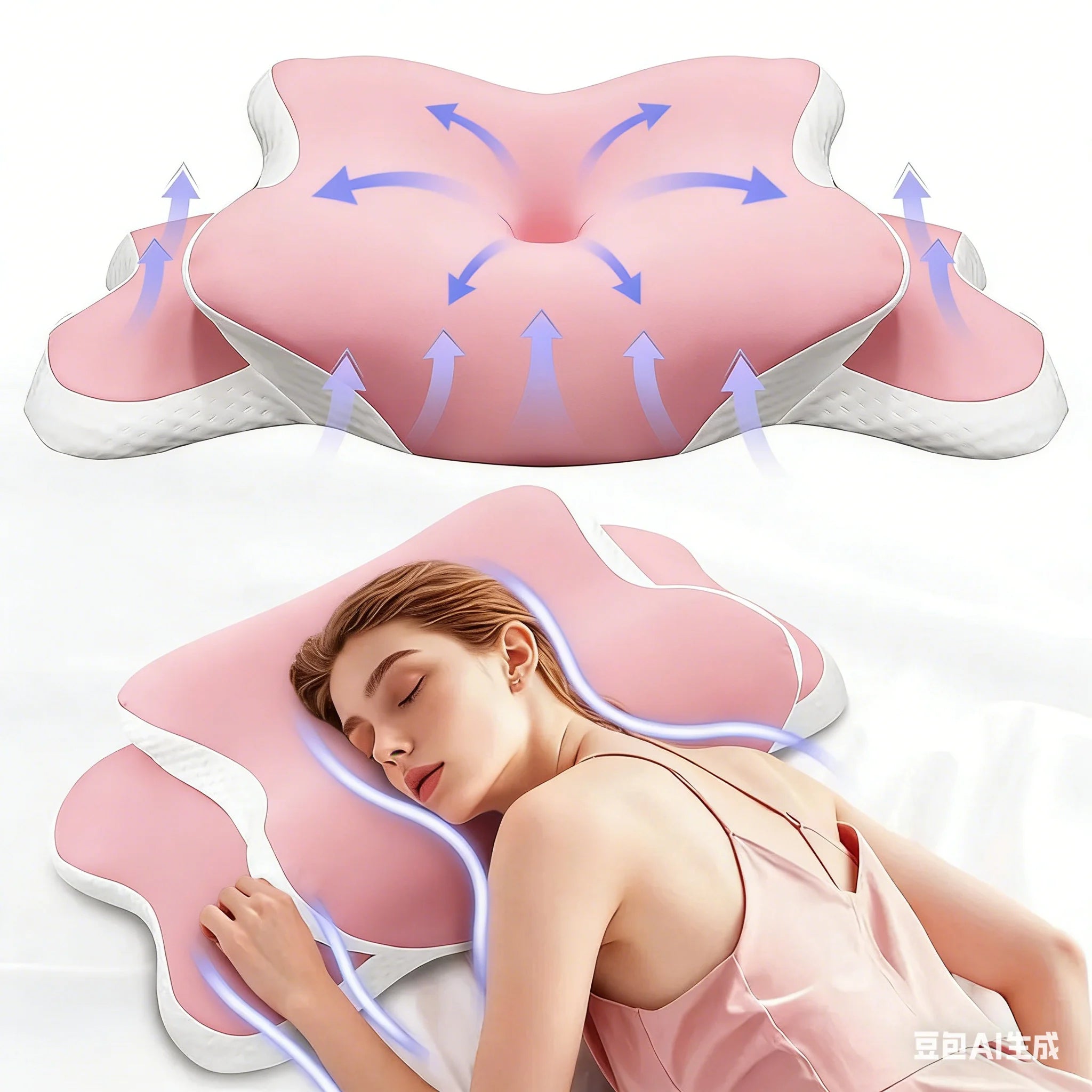 Memory Foam Cervical Pillow for Neck Pain Relief Ergonomic Orthopedic Neck Support Side Back Stomach Sleepers Ideal Gift