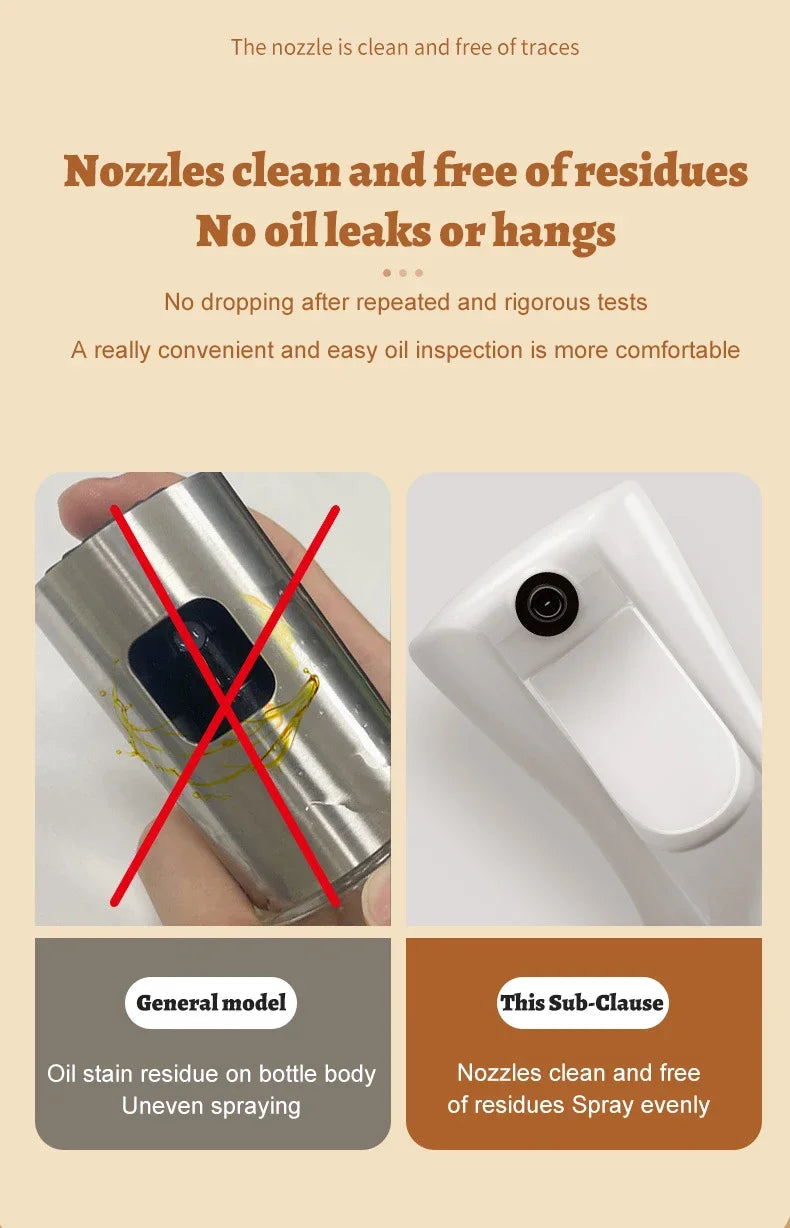 200/300ml Kitchen Oil Bottle Cooking Spray Olive Bottle Fitness Barbecue Spray BBQ Cooking Kitchen Baking Olive Oil Spray
