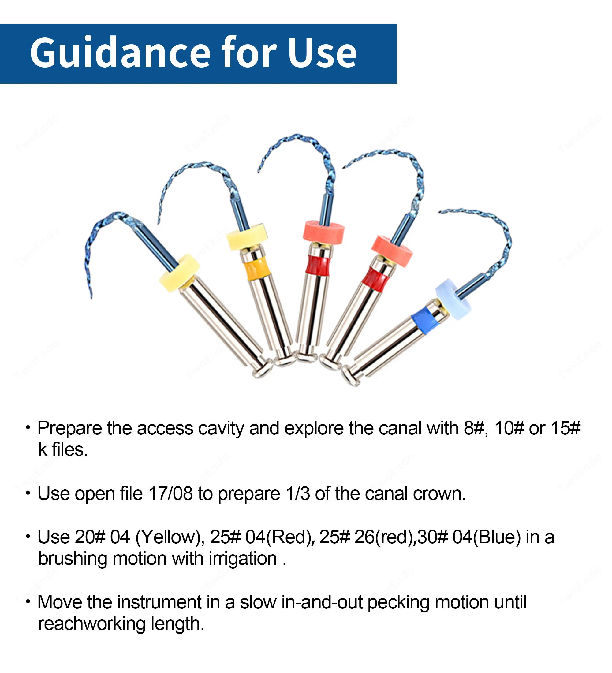 5 PCS/Pack Dental Niti Heat Activated Pediatric Files Rotary For Baby Root Canal Treatment Child Endo Files