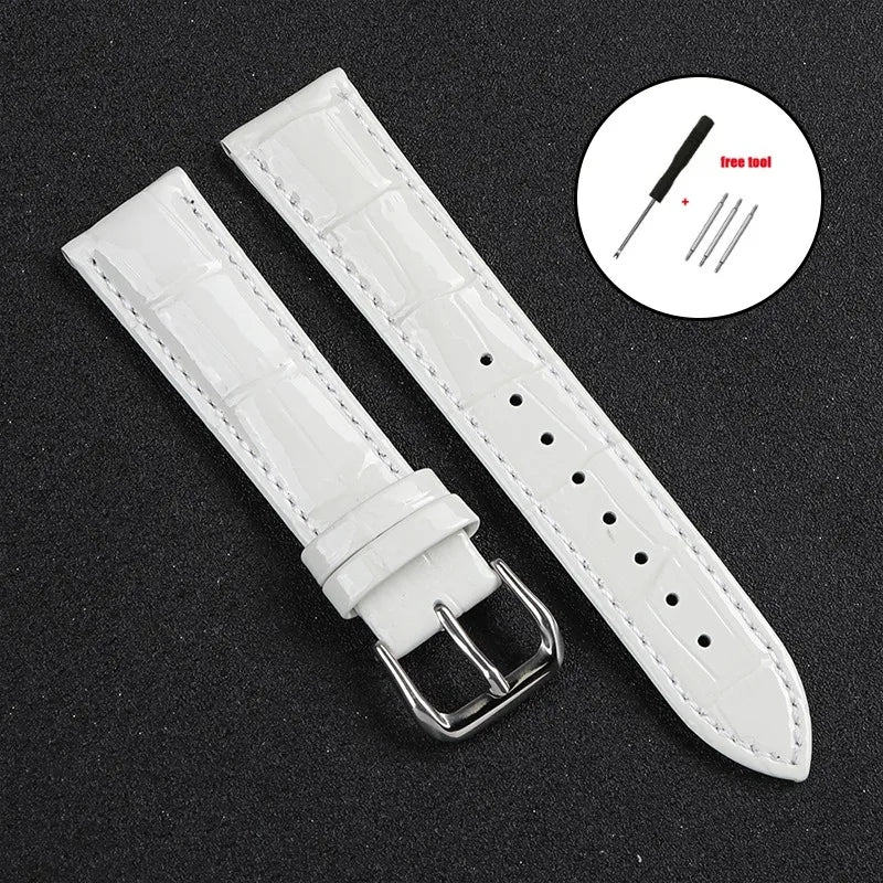 Leather Watchband for Men Women Universal Replacement Leather Watch Strap 12mm 14mm 16mm 18mm 19mm 20mm 21mm 22mm Soft Bracelets