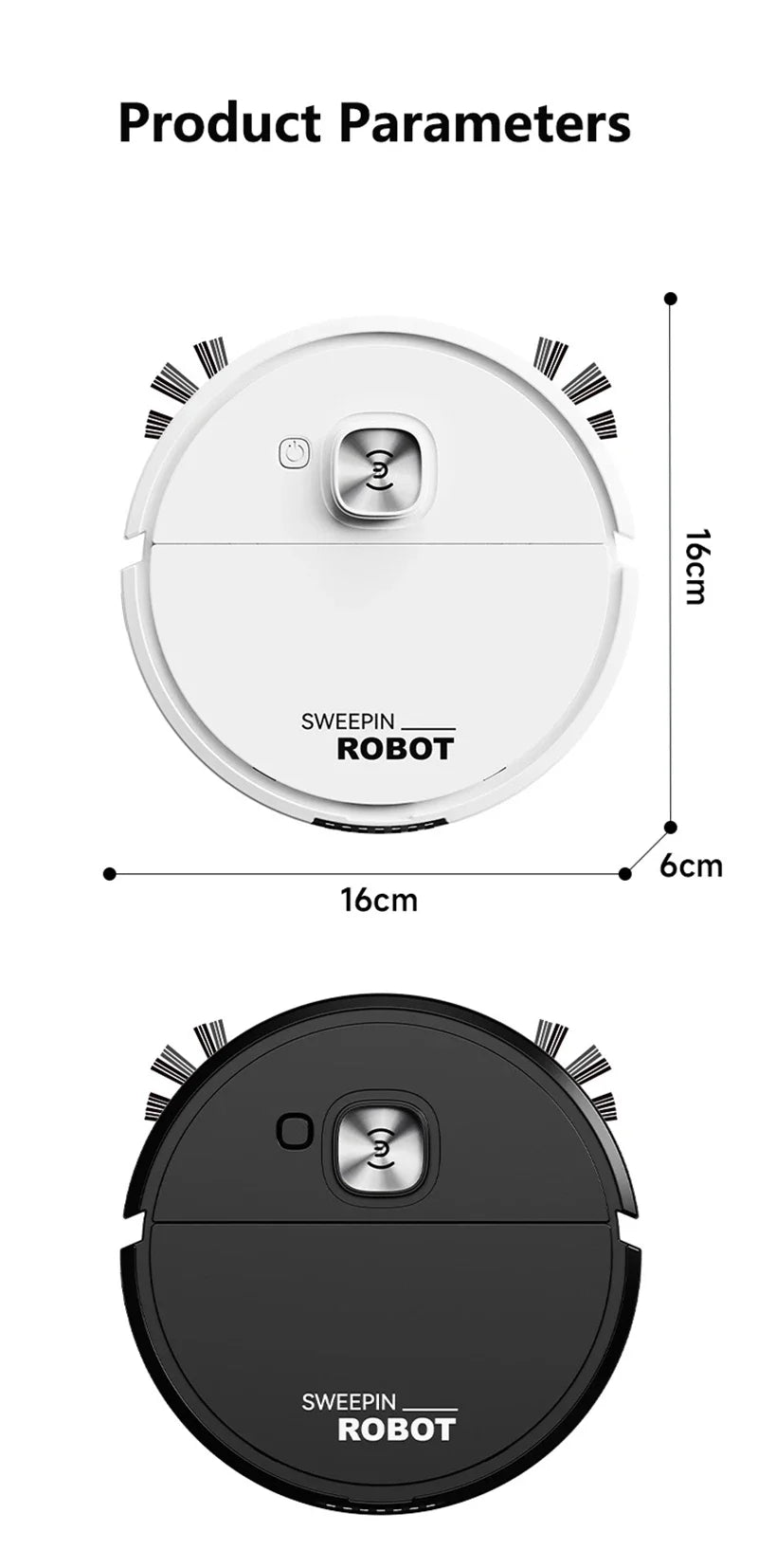3-in-1 Low Noise Mini Sweeping Robot Intelligent Sweeping Integrated Fully Automatic Cleaning Sweeping Machine Appliance 2026