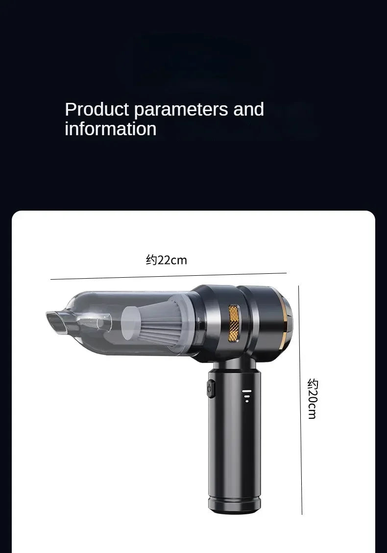 Mini Car Vacuum Cleaner Strong Scution Cordless 998000PA Powerful Wireless Car Cleaner HandHeld Portable Vacuum Cleaner for Car