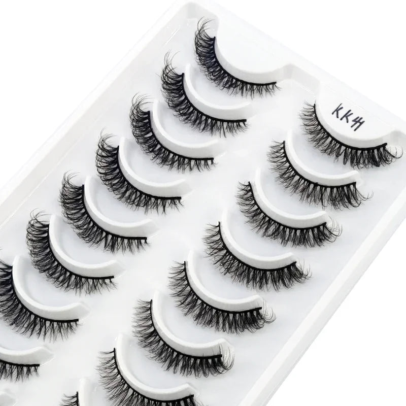 HBZGTLAD Russian Strip Lashes 10 Pairs 3D Mink Lashes Natural Eyelashes Dramatic False Eyelashes Wholesale Eyelash Extension