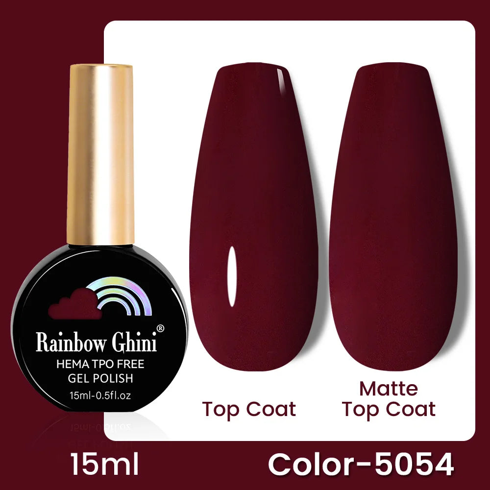 RG 15ML 146Colors HEMA&TPO Free Long Lasting Nail Polish Colorful UV Nail Gel Top Base Coat Supplies For Professional Manicure
