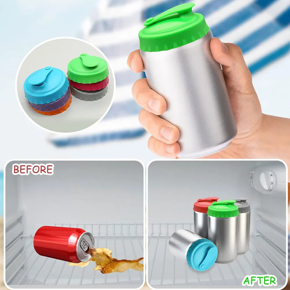 Silicone World Silicone Soda Can Lid Reusable Cans Stopper for Beer Drinks Juice Beverage Protecto Sealing Cover Coke Cans Lids