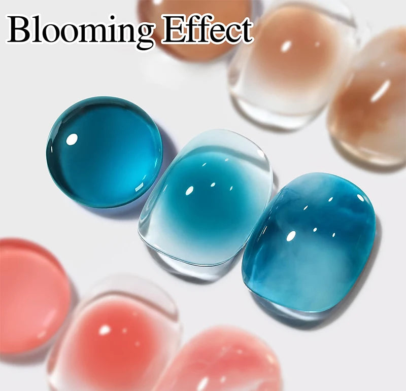15ML Blooming Marble Gradient Gel Nail Polish Spreading Effect Watercolor Floral Print Nail Art Soak Off UV/LED Nail Varnish
