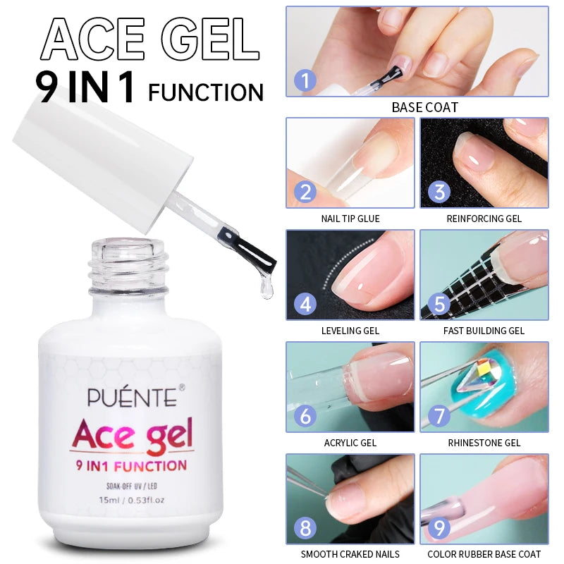 15ML Milky White Jelly Nude Pink Fiber Base Gel For Nails Repair Strengthen Extension Construction Soak Off UV Nail Art Varnish