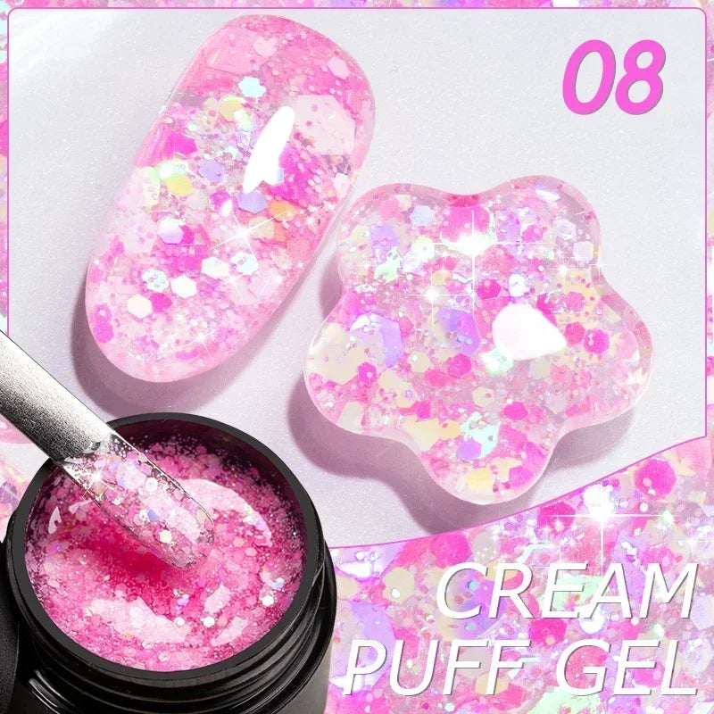 15ML Blooming Marble Gradient Gel Nail Polish Spreading Effect Watercolor Floral Print Nail Art Soak Off UV/LED Nail Varnish