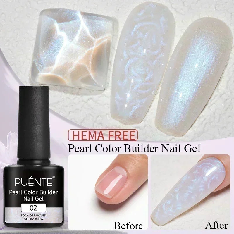 PUENTE 7.5ML Smooth Ceramics Cat Magnetic Gel Nail Polish White Moonlight Shades Cat Eye Soak Off UV Nail Art Varnish Manicure