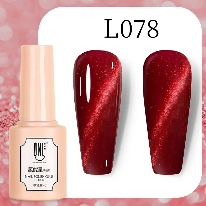 RS NAIL 15ml Gel Nail Polish Red Wine Cat Eye Glitter Gel Varnish Winter Color UV LED Nail Art Gel Lacquer 2021 Top