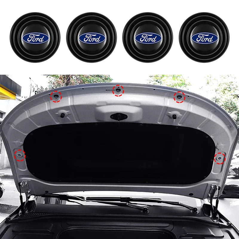 Car Door Shock Absorber Buffer Protective Stickers Soundproof Rubber Pads For Ford Ranger Focus Kuga Mustang Mondeo Fusion Esco