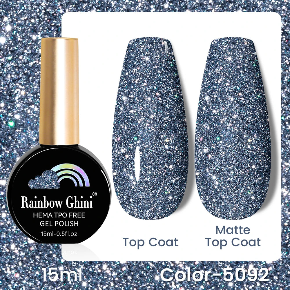 RG 15ML 146Colors HEMA&TPO Free Long Lasting Nail Polish Colorful UV Nail Gel Top Base Coat Supplies For Professional Manicure