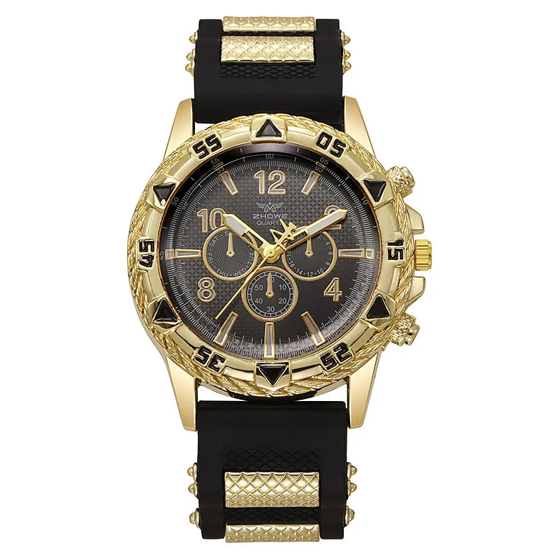 Fashion Men’s Watch Casual Silicone Band Analog Quartz Wrist Watch Man Sports Watches