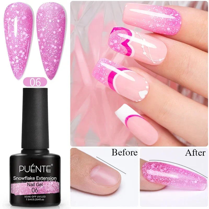 15ML Milky White Jelly Nude Pink Fiber Base Gel For Nails Repair Strengthen Extension Construction Soak Off UV Nail Art Varnish