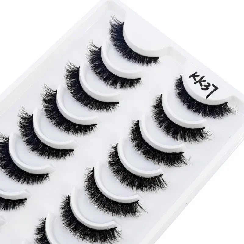 HBZGTLAD Russian Strip Lashes 10 Pairs 3D Mink Lashes Natural Eyelashes Dramatic False Eyelashes Wholesale Eyelash Extension