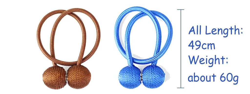 BELAVENIR Magnetic Curtain Tieback High Quality Clip Curtains Buckle Holder Decorative Home Polyester Curtains Accessories
