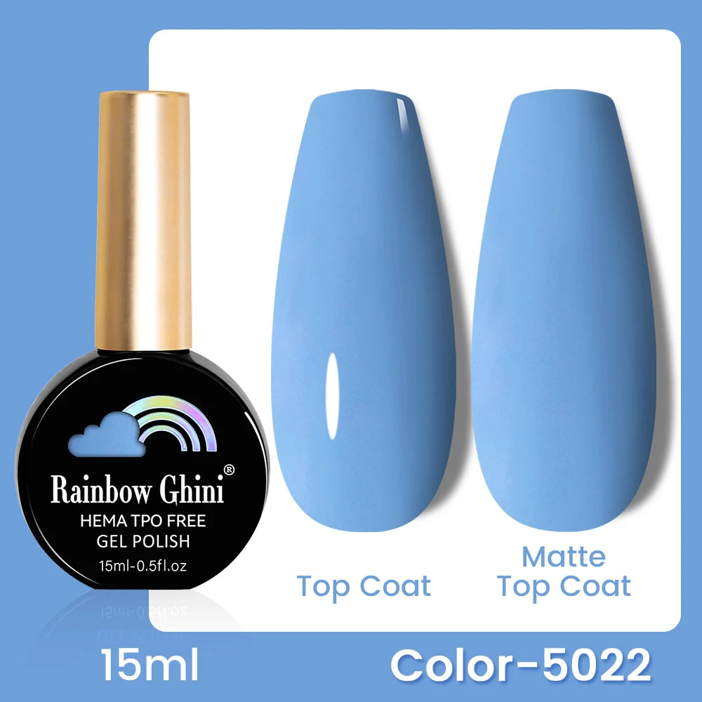RG 15ML 146Colors HEMA&TPO Free Long Lasting Nail Polish Colorful UV Nail Gel Top Base Coat Supplies For Professional Manicure
