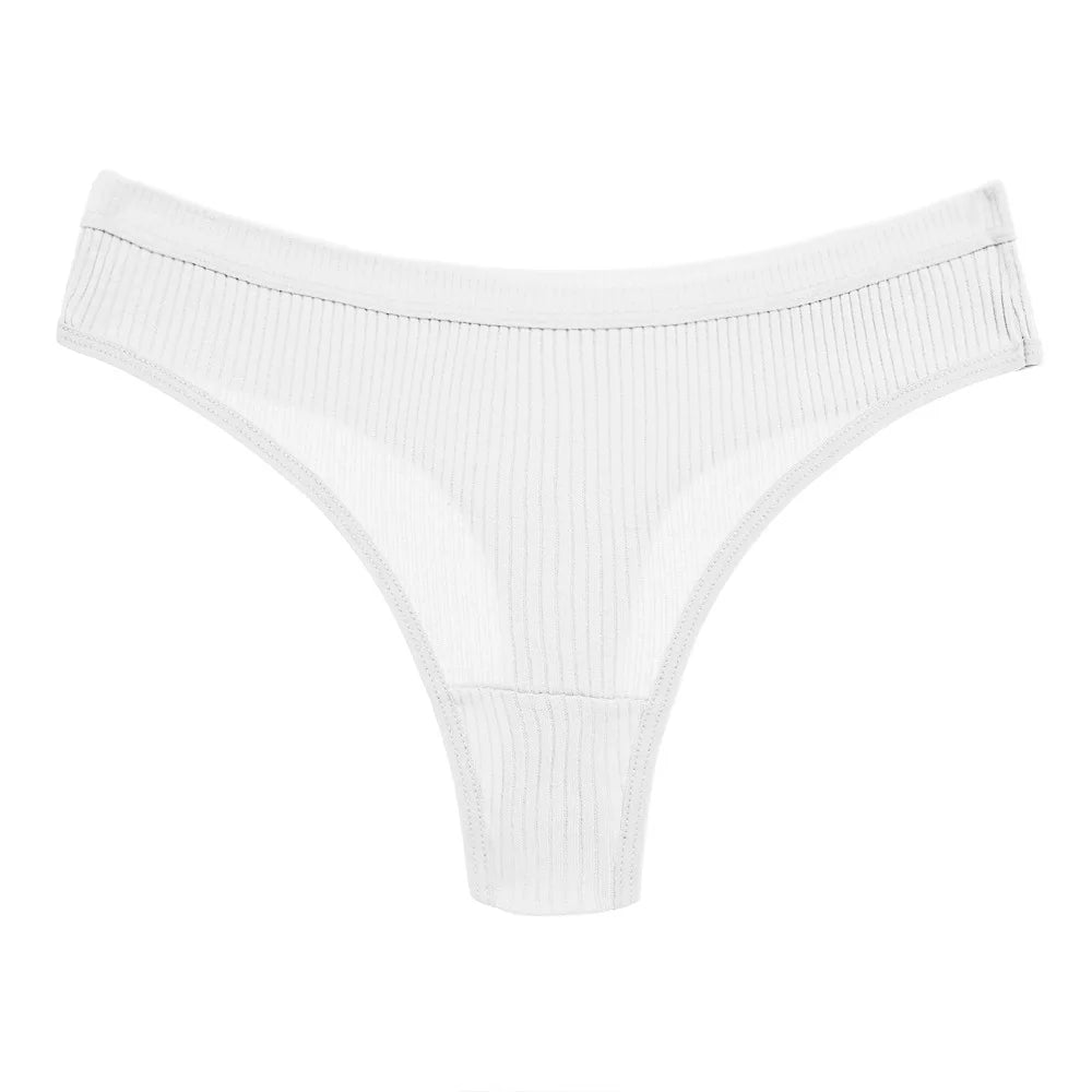 4Pcs Women's Panties G-Strings Set Fashion New Striped Soft Cotton Underwear Sexy Lingerie Sports Breathable Cozy