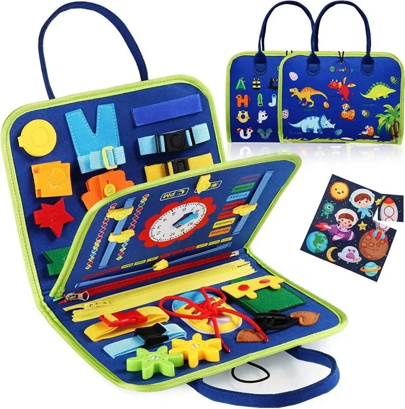 Montessori Kids Travel Toy Felt Activity Quiet Books Busy Board Activity Educational Sensory Learning Book