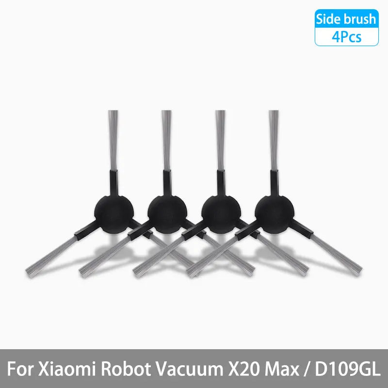 For Xiaomi Robot Vacuum X20 Max / D109GL Parts Accessories Main Brush Side Brush Hepa Filter Mop Cloth Dust Bag Replacement