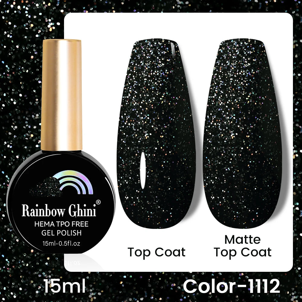 RG 15ML 146Colors HEMA&TPO Free Long Lasting Nail Polish Colorful UV Nail Gel Top Base Coat Supplies For Professional Manicure