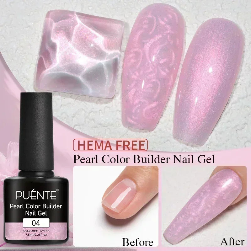 PUENTE 7.5ML Smooth Ceramics Cat Magnetic Gel Nail Polish White Moonlight Shades Cat Eye Soak Off UV Nail Art Varnish Manicure