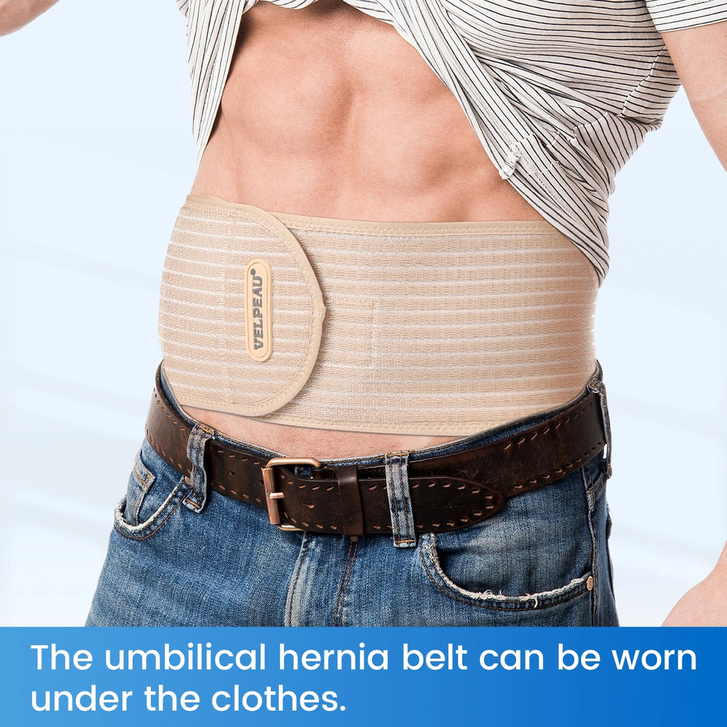 VELPEAU Umbilical Hernia Belt for Epigastric Incisional and Navel Hernia, Abdominal Binder with Removable Compression Pad