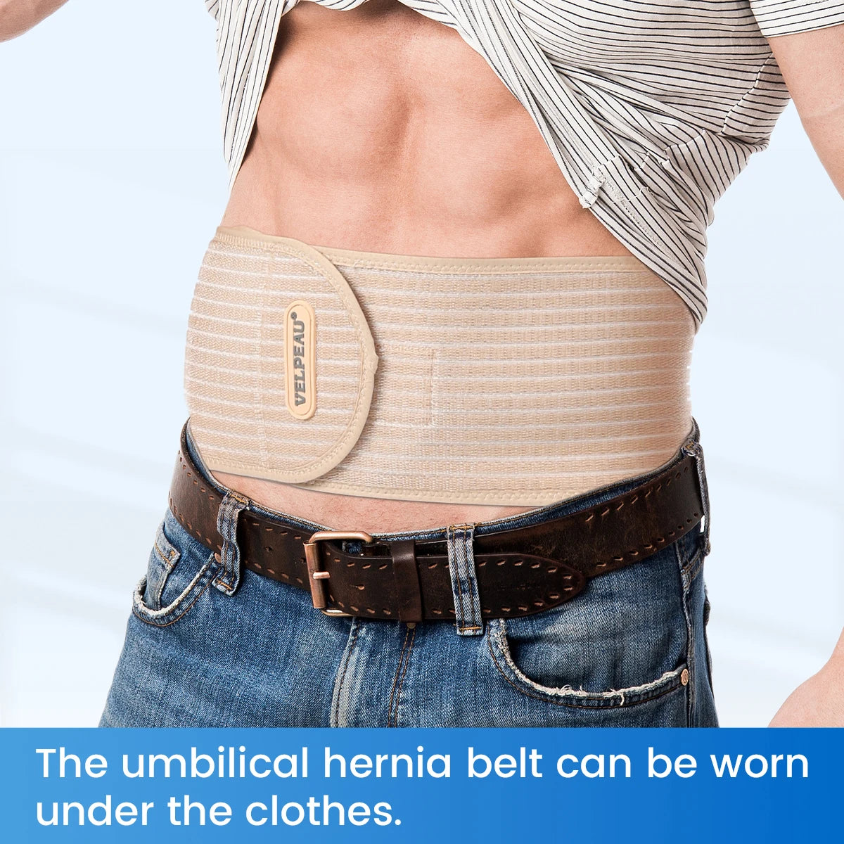 VELPEAU Umbilical Hernia Belt for Epigastric Incisional and Navel Hernia, Abdominal Binder with Removable Compression Pad
