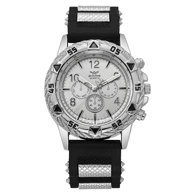 Fashion Men’s Watch Casual Silicone Band Analog Quartz Wrist Watch Man Sports Watches