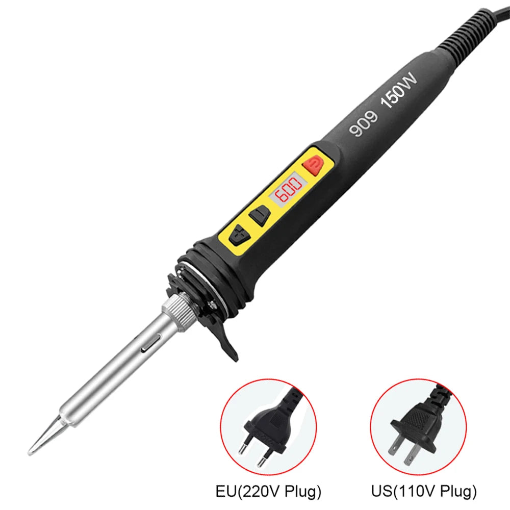 100W/120W Digital Soldering Iron Kit Repair Soldering Tool Set Electric Soldering Iron Dual Calibration Temperature 200-600C