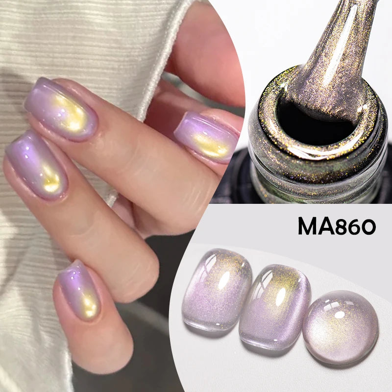 Auroras Glitter Cat Magnetic Gel Nail Polish Shimmer Glass Bead Effect Magnetic Gel Soak Off UV LED Painting Vanrish Manicure