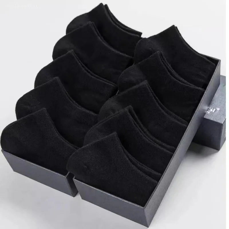 20 Pairs Women/Men Family Matching Short Socks, Black & Grey Series With Bow, Heart, Stripe