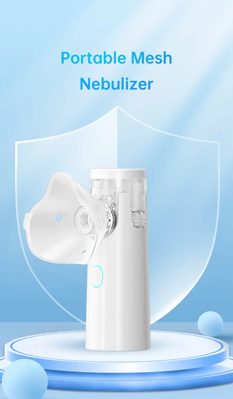 Atomizer Health Care Products Fingertip Pulse Blood Oxygen Portable Nebulizer Mesh Nebulizer Handheld Medical Asthma Inhaler