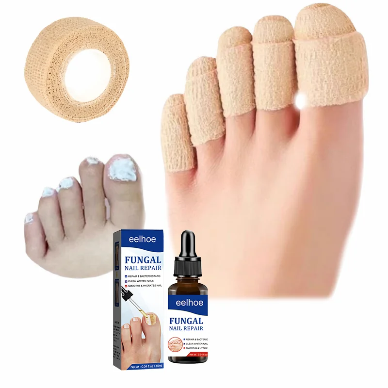 Fungal nail polish, nail coating, toe protection, foot and finger protection, self-adhesive bandage, toe and finger protection
