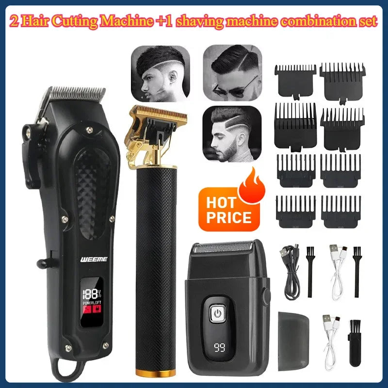 Hair Cutting Machine Electric Vintage Hair Clipper Portable Cordless Shaver Barber USB Fast Charging Hair Trimmer For Hairdresse