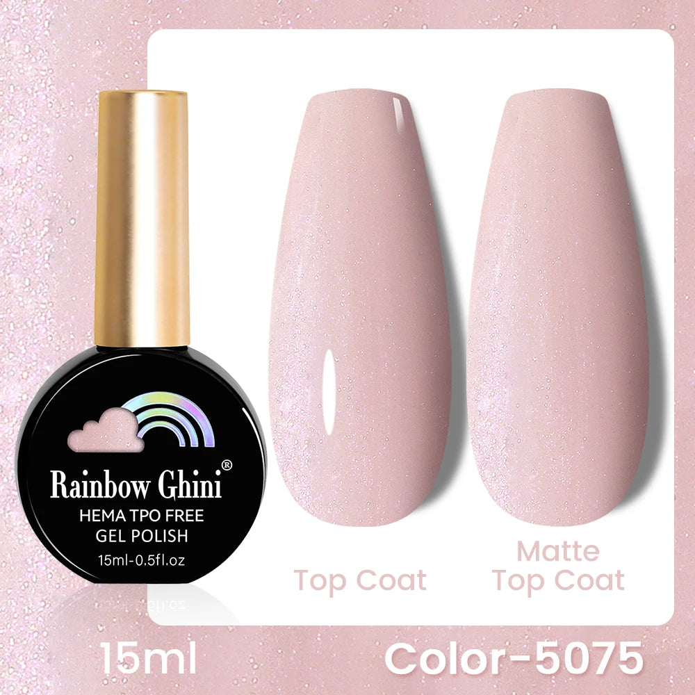 RG 15ML 146Colors HEMA&TPO Free Long Lasting Nail Polish Colorful UV Nail Gel Top Base Coat Supplies For Professional Manicure
