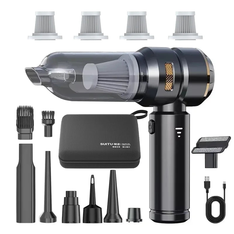 Mini Car Vacuum Cleaner Strong Scution Cordless 998000PA Powerful Wireless Car Cleaner HandHeld Portable Vacuum Cleaner for Car