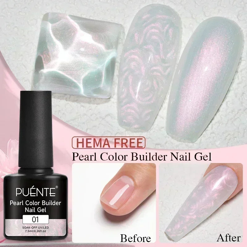 PUENTE 7.5ML Smooth Ceramics Cat Magnetic Gel Nail Polish White Moonlight Shades Cat Eye Soak Off UV Nail Art Varnish Manicure