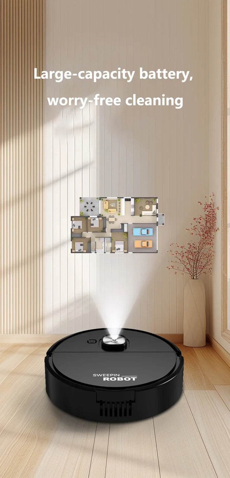 3-in-1 Low Noise Mini Sweeping Robot Intelligent Sweeping Integrated Fully Automatic Cleaning Sweeping Machine Appliance 2026