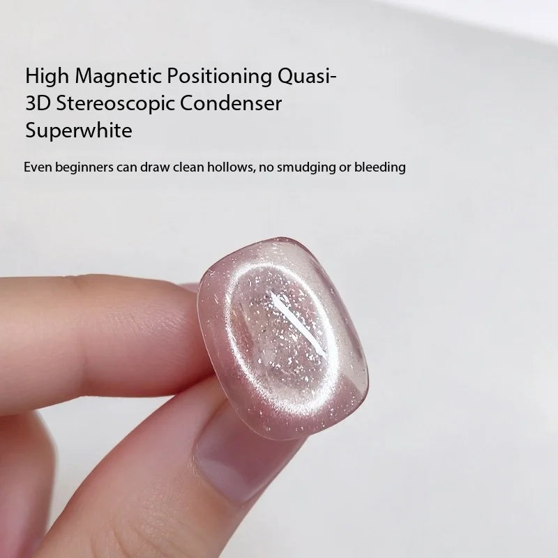 Professional UV Nail Art Tools with Easy Setup 3D Cat's Eye Super Strong Circular Magnet Double Sided-New Design Salon DIY