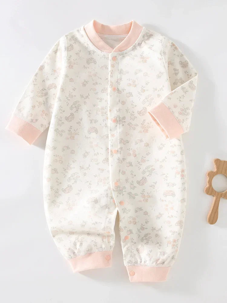 Autumn Baby Clothes Bodysuit&One Pieces Boys Girls Newborn Rompers Solid Color 100 Cotton 0-24M Long Sleeve Loungewear Outfit
