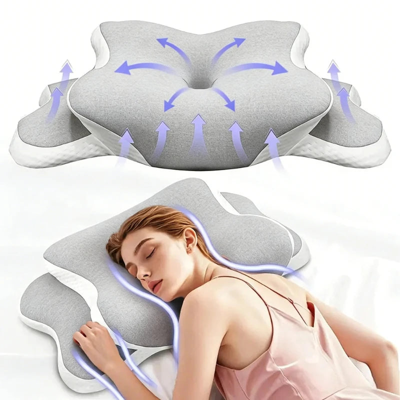 Memory Foam Cervical Pillow for Neck Pain Relief Ergonomic Orthopedic Neck Support Side Back Stomach Sleepers Ideal Gift