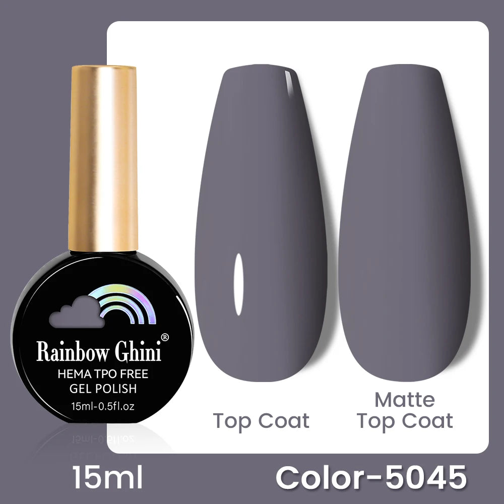RG 15ML 146Colors HEMA&TPO Free Long Lasting Nail Polish Colorful UV Nail Gel Top Base Coat Supplies For Professional Manicure