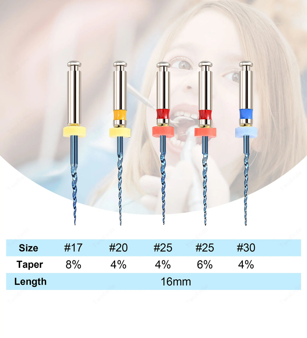 5 PCS/Pack Dental Niti Heat Activated Pediatric Files Rotary For Baby Root Canal Treatment Child Endo Files